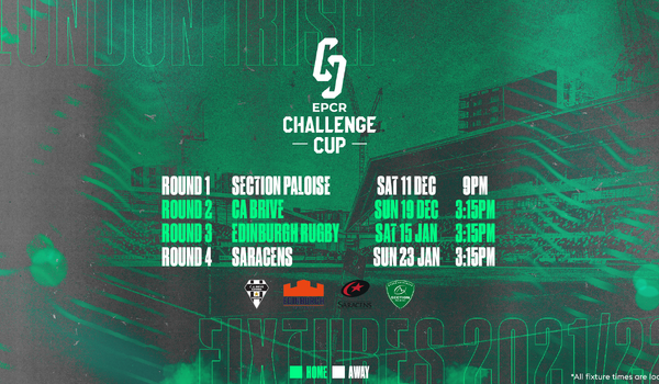 European Rugby Challenge Cup dates confirmed